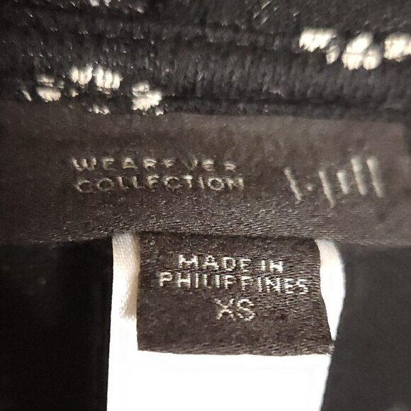 J. Jill Wearable Collection Black Stretchy Open Front Top XS - Picture 4 of 6